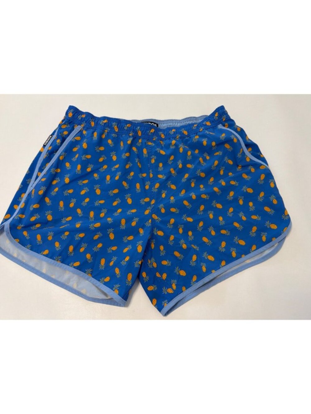 Bonobos Throwback Swim Trunks in Blue Pineapple Party Size Large - Picture 2 of 8
